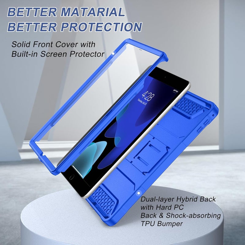 Soke Case for iPad 6th/5th Generation 9.7 Inch 2018/2017,with Built-in Screen Protector and Kickstand, Rugged Full-Body Heavy Duty Protective Cover for Apple iPad Air 2 /Pro 9.7 - Abyss Blue - Image 3